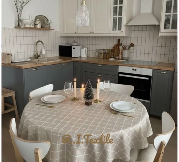 Скатерть R.I.Textile 140x140 см, полиэстер, хлопок, дак, 1 шт