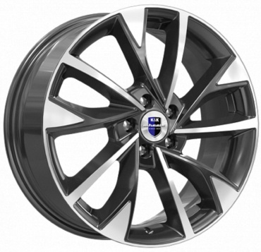 K&K Роквуд 7x17/5x115 D70.2 ET40 4 диска черный, серебристый