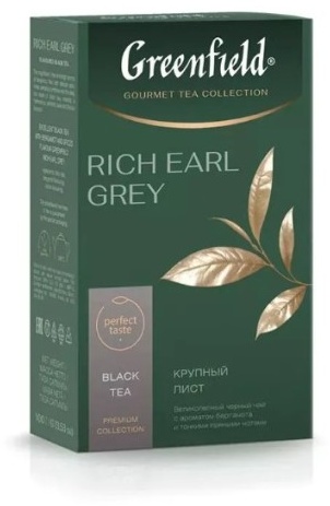 Чай Greenfield Rich Earl Gray черный листовой 100 г