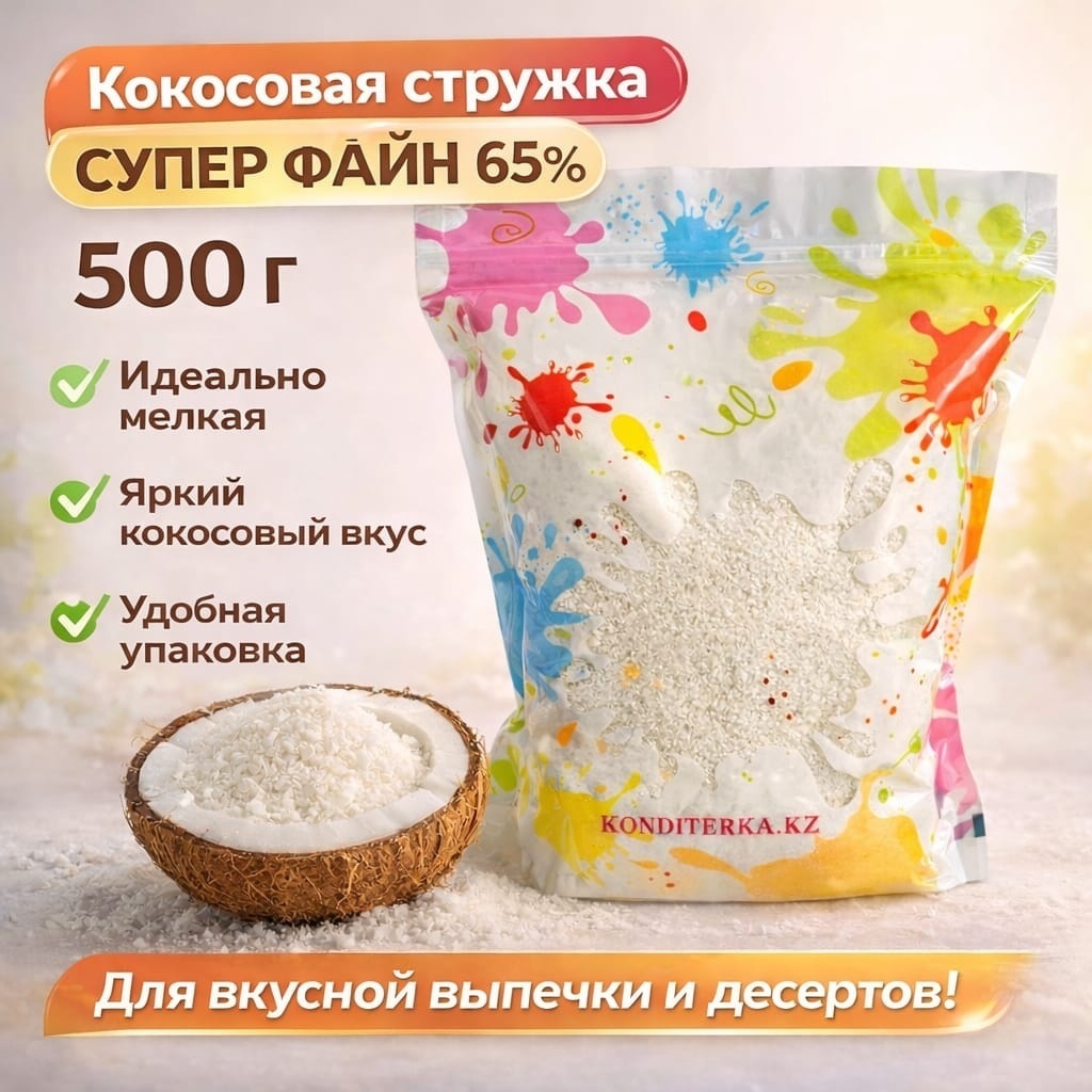 Konditerka.kz кокосовая стружка 500 г