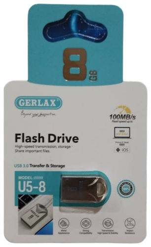 USB Flash карта GERLAX U5-8 8 Гб серебристый