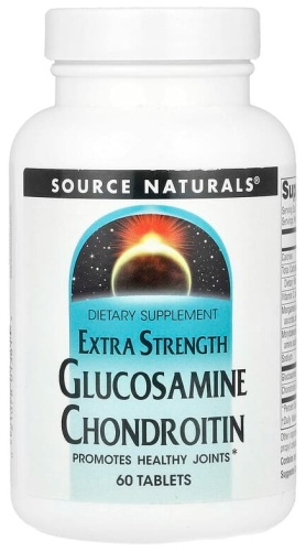 Препарат для укрепления связок и суставов Source Naturals Глюкозамин и хондроитин, с повышенной силой действия