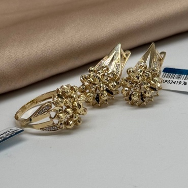 Ballerina Jewelry K432 размер 18.5 вес 8.34 г золото, фианит