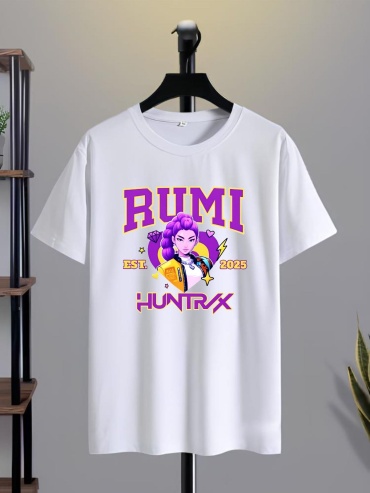 Футболка TMH_TREND.KZ Kpop demon hunters RUMI белый, фиолетовый