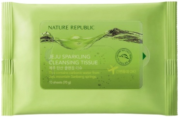 Nature Republic Jeju Sparkling салфетки для снятия макияжа влажные 15 шт