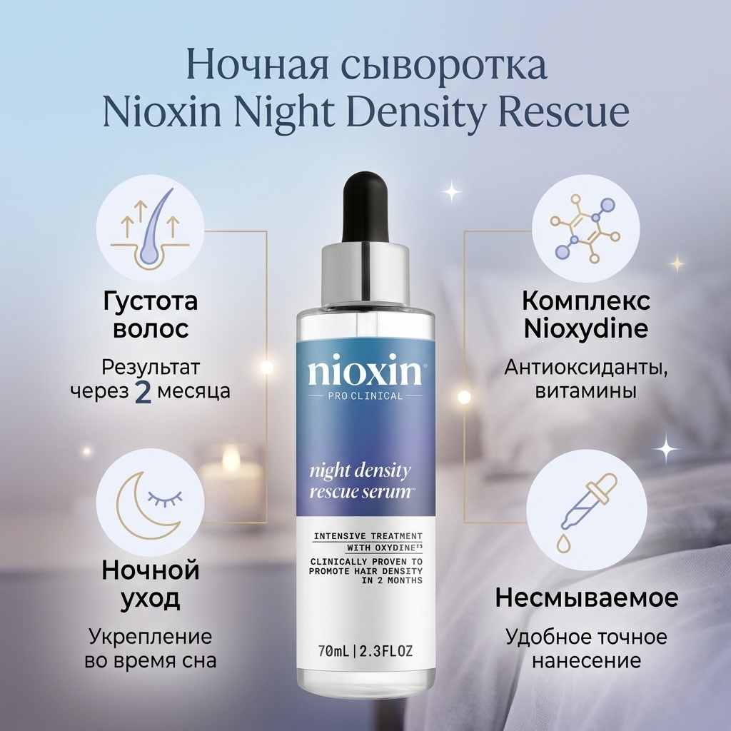 Nioxin Night density rescue сыворотка 70 мл