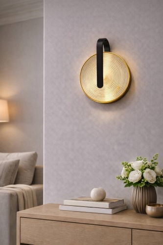 Бра настенный RRR Brand LED, черный, латунь