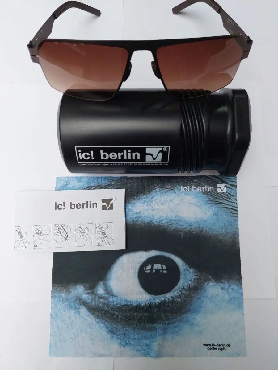 Ic!Berlin Айс Берлин солнцезащитные очки нестандартные однотонные