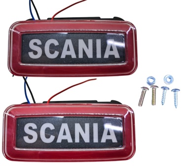 Mikushima подсветка SCANIA-RED 12-24v 2шт 3.5 Вт квадратная