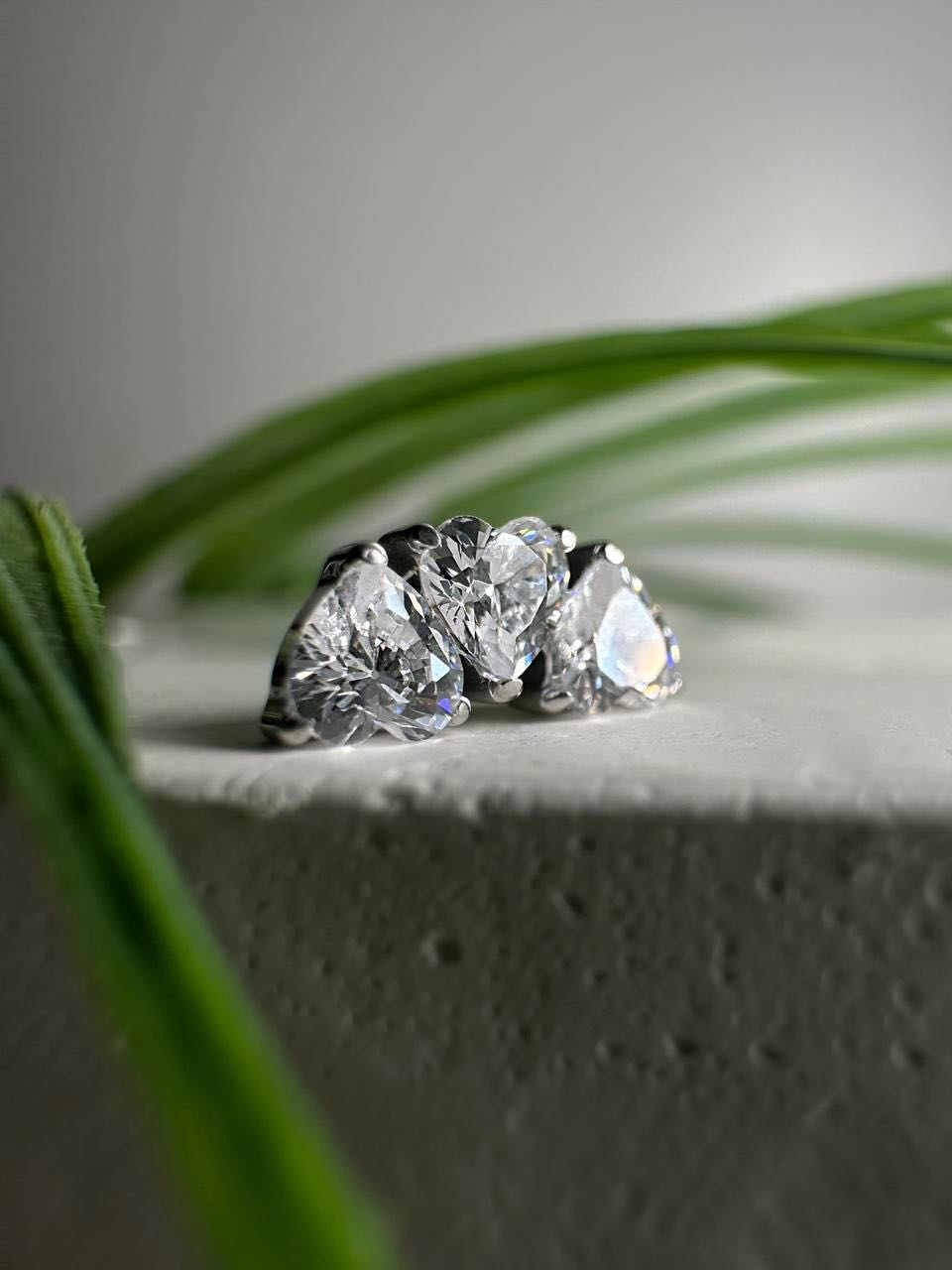 Накрутка Succub Jewellery титановый сплав, цирконий, 14 g 9*5 mm резьба 1,2 mm