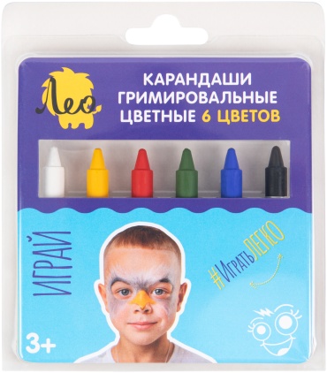 Цветной карандаш Лео форма круглая 6 шт
