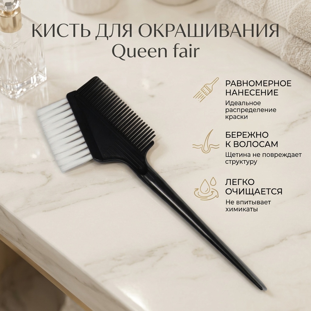 Queen fair кисть для окрашивания черный