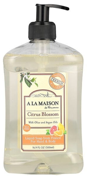 Жидкое мыло туалетное A La Maison de Provence Жидкое мыло для рук и тела, цветы цитрусовых 500 г