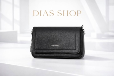 Сумка кросс-боди DIAS SHOP натуральная кожа, экокожа черный