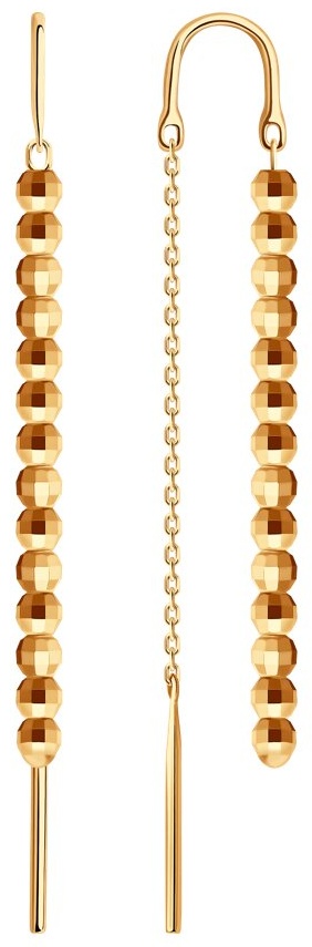 Серьги-цепочки SOKOLOV EAR-SO-585-655555 вес 1.65 г золото, без вставок