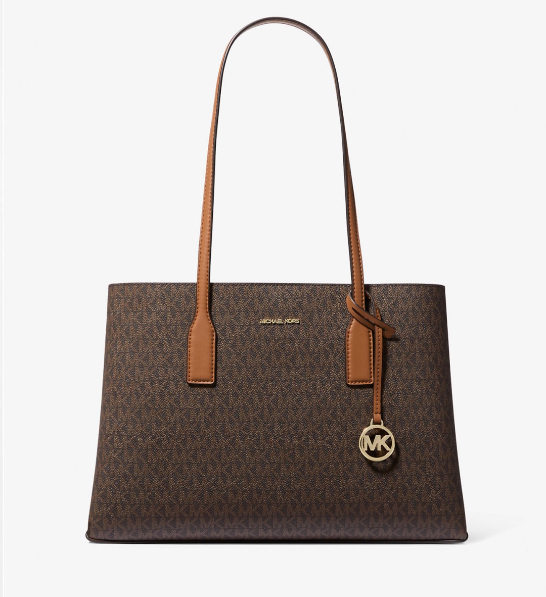 Сумка тоут Michael Kors канвас коричневый