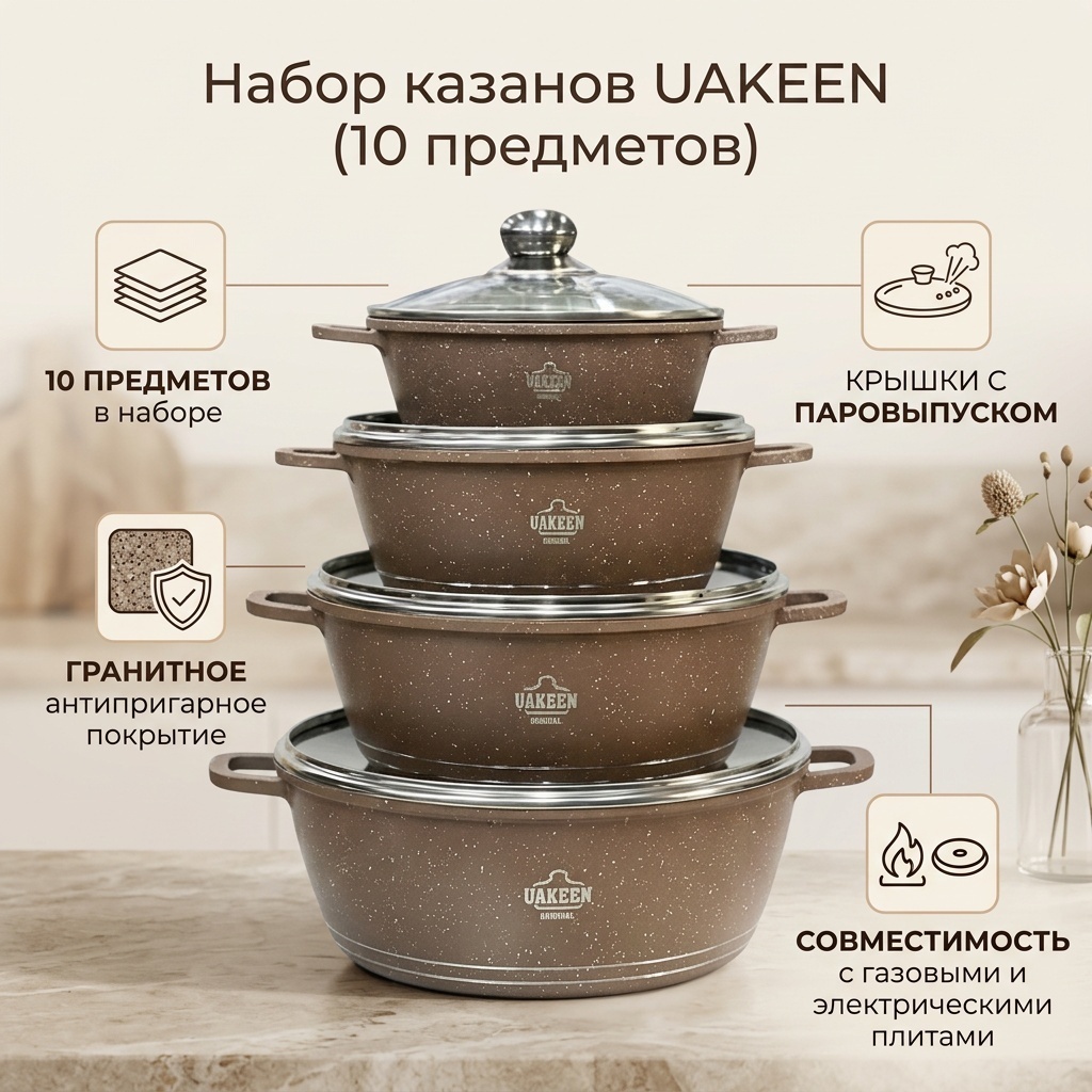 Набор казанов 10 в 1