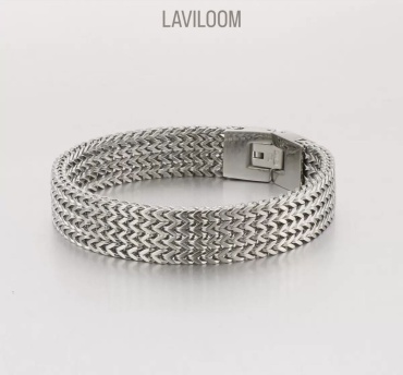 LAVILOOM Milanese длина 21 см, вес 37 г нержавеющая сталь, плетение снейк