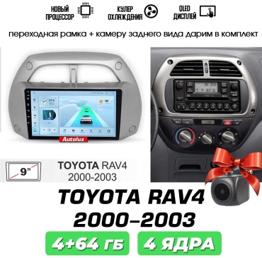 Autolux Toyota RAV4 2000-2003 4+64GB / T100 в штатное место Toyota