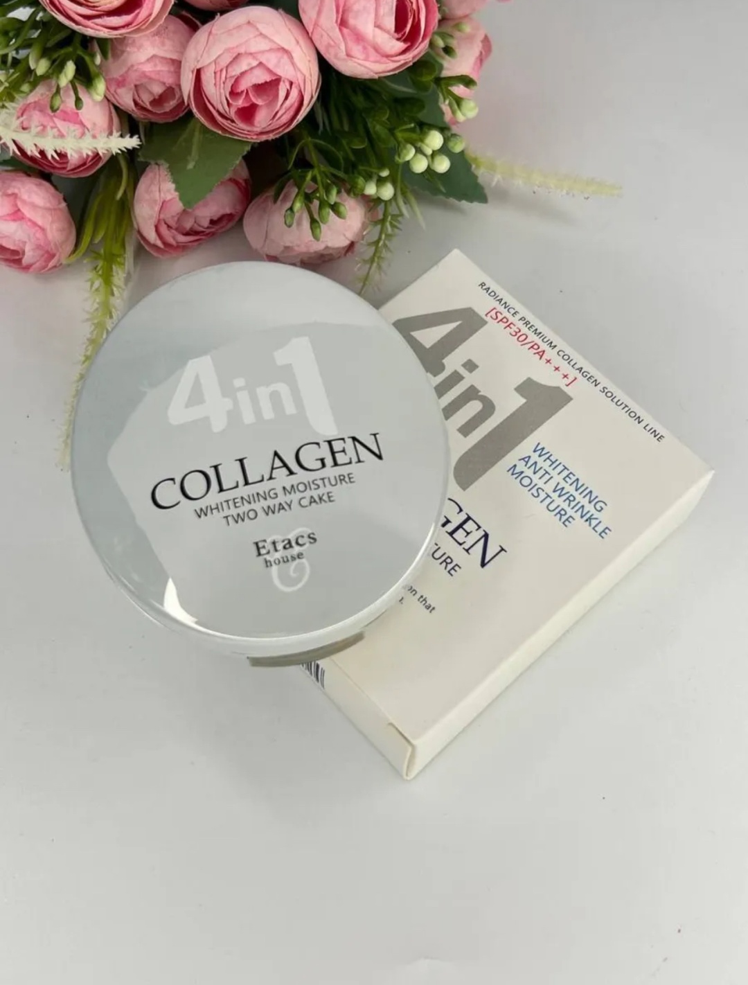 Пудра Etacs House Collagen 4 in 1 SPF30 кремовая Uni полупрозрачный