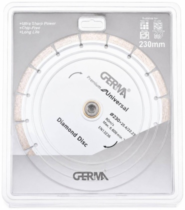 Диск отрезной по бетону 230x22.23х2.4 мм, GERMA EN 230