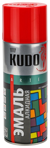 Kudo эмаль универсальная «3P» TECHNOLOGY KU-1004 тон вишневый, 520 мл