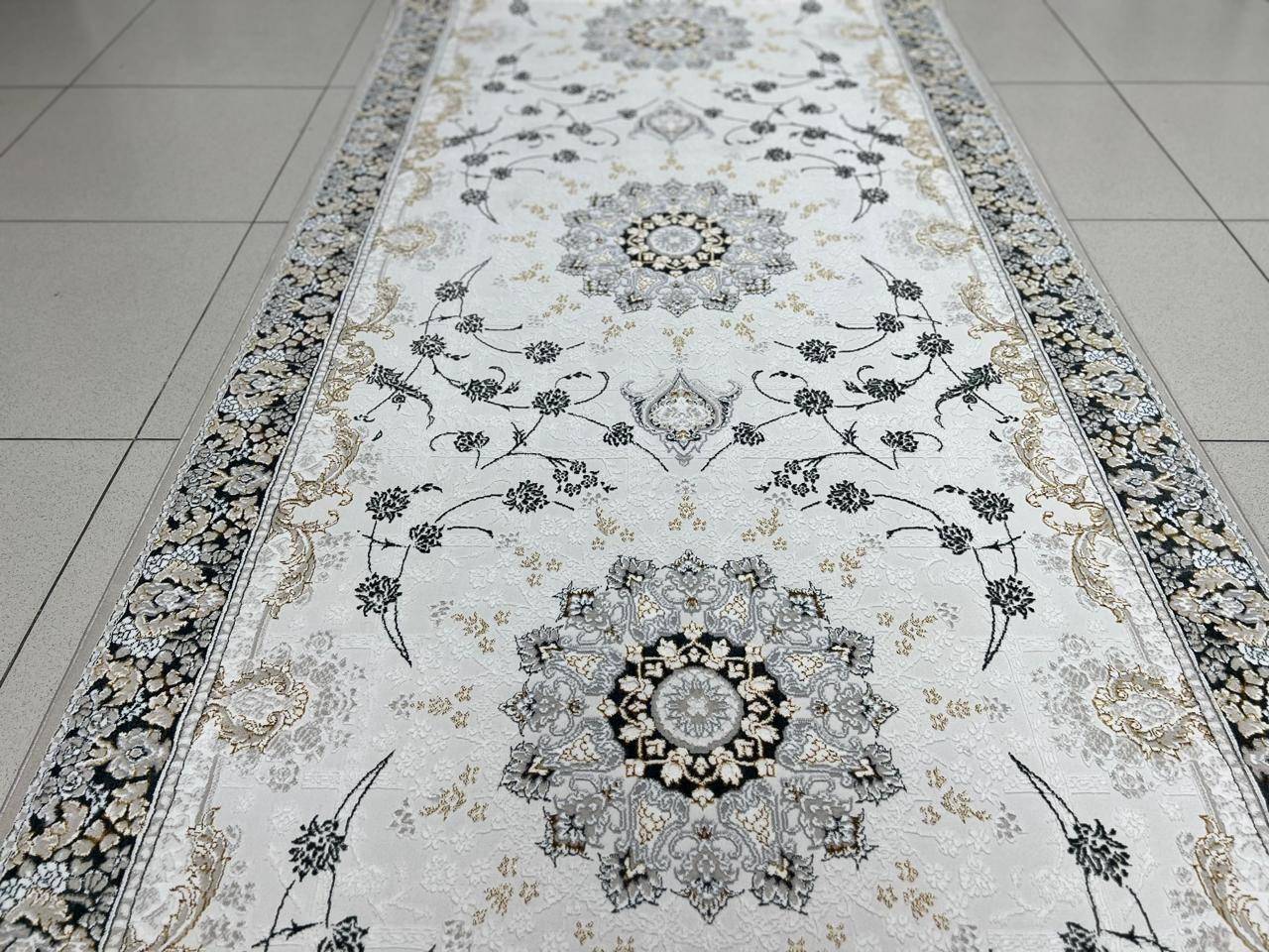 Ковровая дорожка Bal Carpet короткий ворс, хлопок, полиэстер, шелк, 80 см x 9 м