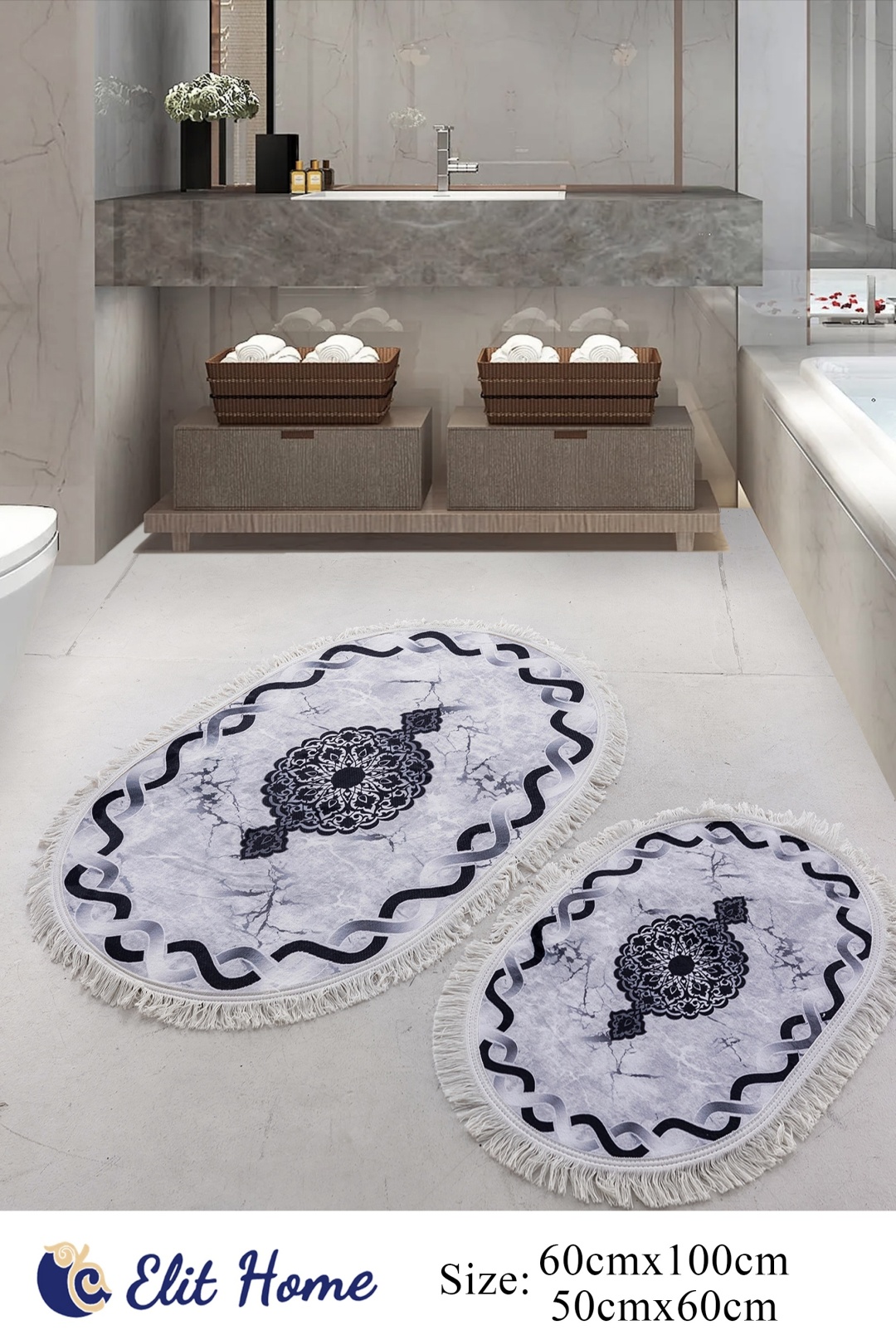 Elit Home комплект ковриков MODEVSA 100x60 см, микрофибра