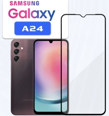 Стекло 100baksovwallet для Samsung Galaxy A24 черный