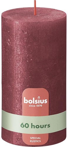 Декоративная свеча Bolsius 103667647141 13 см, 1 шт красный
