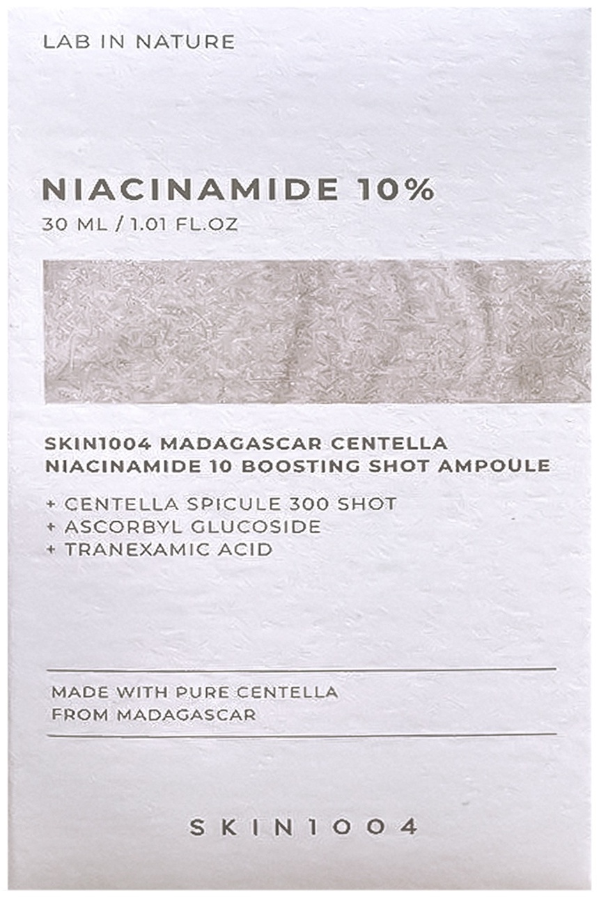 Skin1004 сыворотка Niacinamide 10% Boosting Shot Ampoule Сыворотка с Ниацинамидом Спикулами Центеллы и Транексамовой Кислотой 30ml для лица 30 мл, фото 4