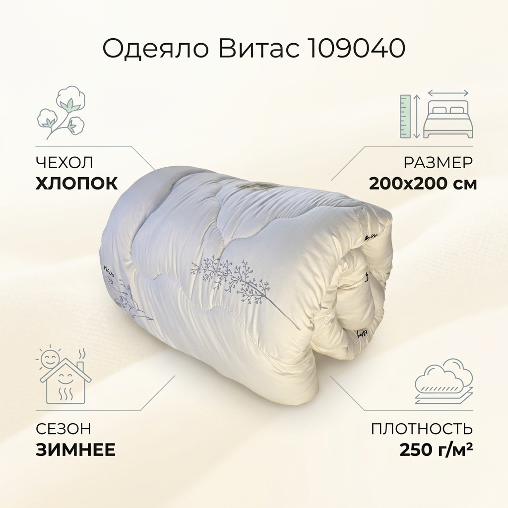 Одеяло Витас 109040 200х200 зимнее