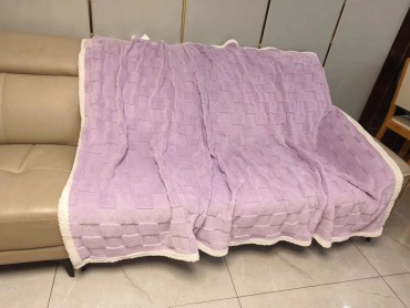 Плед 200х220 см, полиэстер, розовый