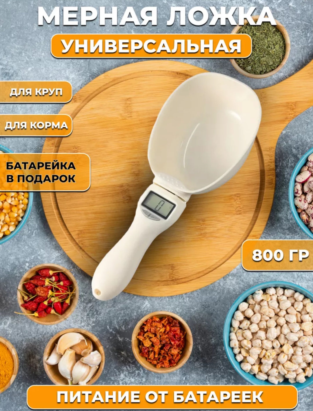 Мерная ложка 123, пластик