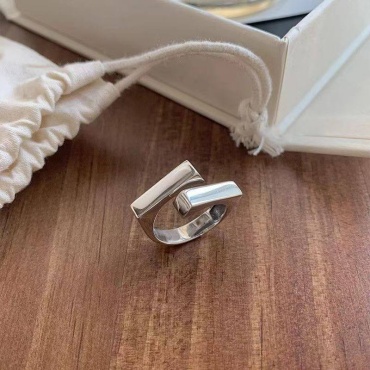 Кольцо Billiza Double ring silver 01 размер регулируемый бижутерный сплав, без вставок