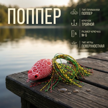 Лягушка 148957 1 шт красный с белым узором