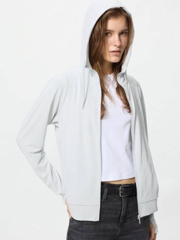 Парка Uniqlo серебристый