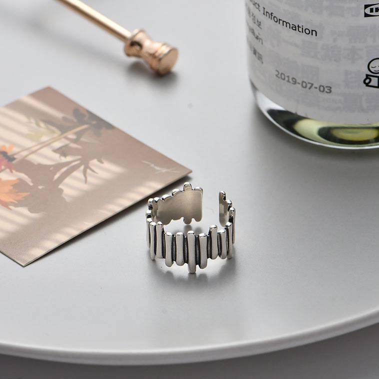 Кольцо Billiza Ring barcode silver размер регулируемый бижутерный сплав, без вставок