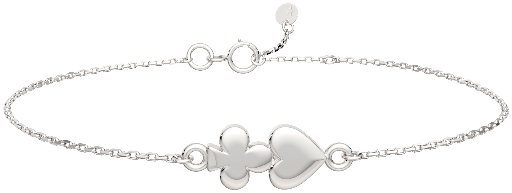 Lucente Silver BRA-LU-925-7593974-18 длина 18 см, вес 1.18 г серебро, плетение фантазийное