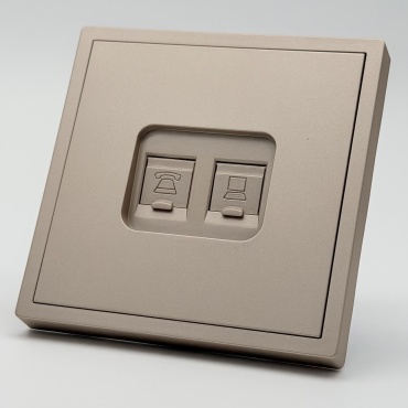Компьютерная розетка (RJ45) Империя света Art MTG-023, золотистый