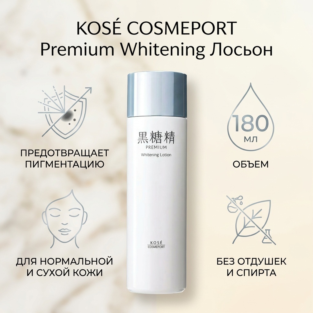KOSE COSMEPORT лосьон Premium Whitening 180 мл