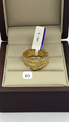 Exclusive Italy 09-43 JANARA GOLD размер 20 вес 5.12 г золото, фианит