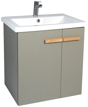 Тумба с раковиной Viant VMUN60COH-T2STP, 56x62x43 см, хаки