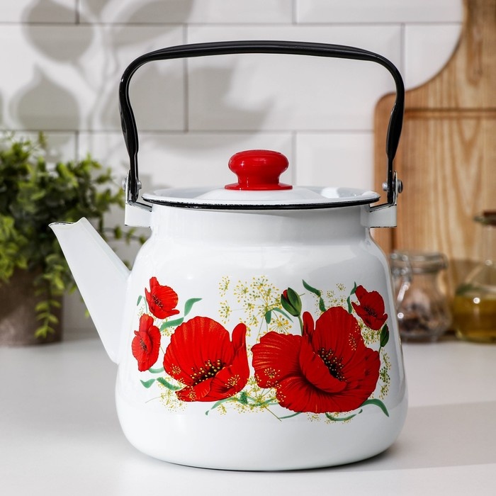 Сибирские товары чайник Маки 1533931 3.5 л, эмалированная сталь