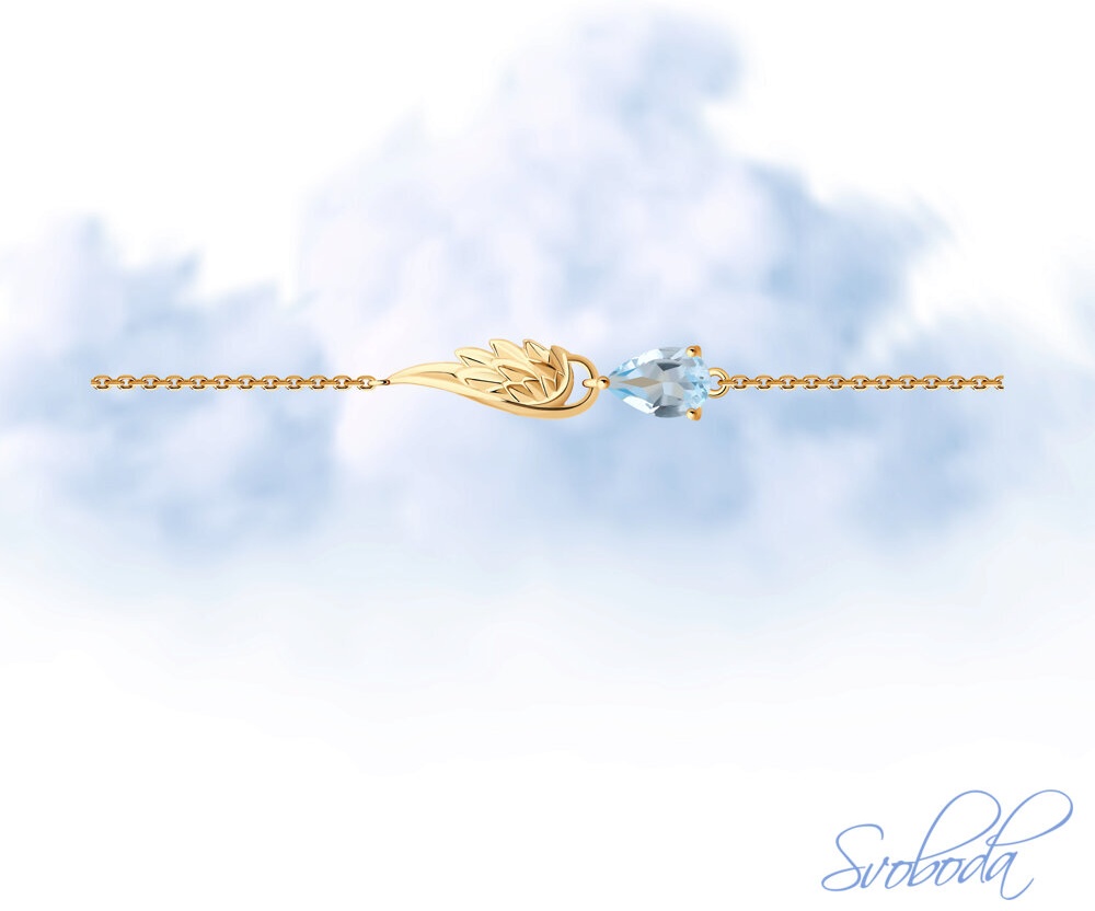 SOKOLOV 750486 ZLATA BRILLIANT длина 19 см, вес 1.78 г золото, плетение якорное