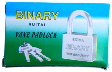 Замок навесной, английский BINARY Замок навесной 60мм, 60х50 мм