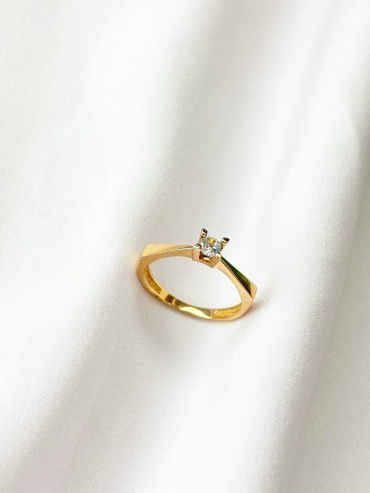 Veronika jewelry factory к130-2948 размер 18 вес 2.17 г золото, фианит