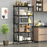 Стеллаж напольный , 71x34x158 см, черный