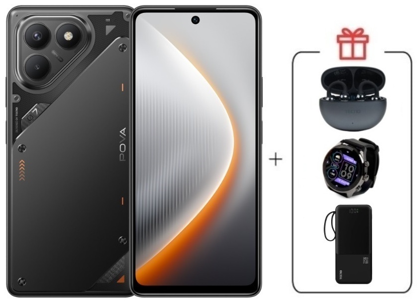 Смартфон TECNO Pova 7 Neo 8 ГБ/128 ГБ черный + подарок