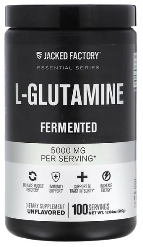 Аминокислота Jacked Factory Essential Series, L-глютамин, ферментированный нейтральный
